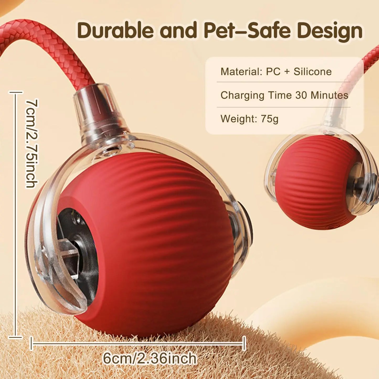 Balle intéractive pour chien & chat