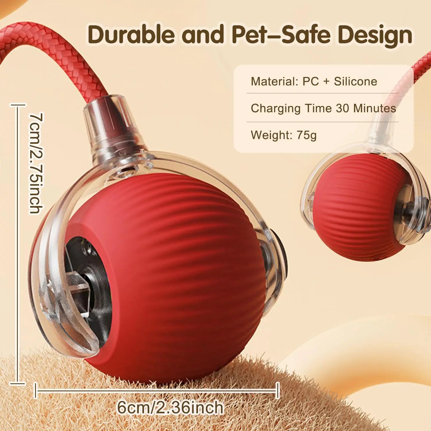 Balle intéractive pour chien & chat